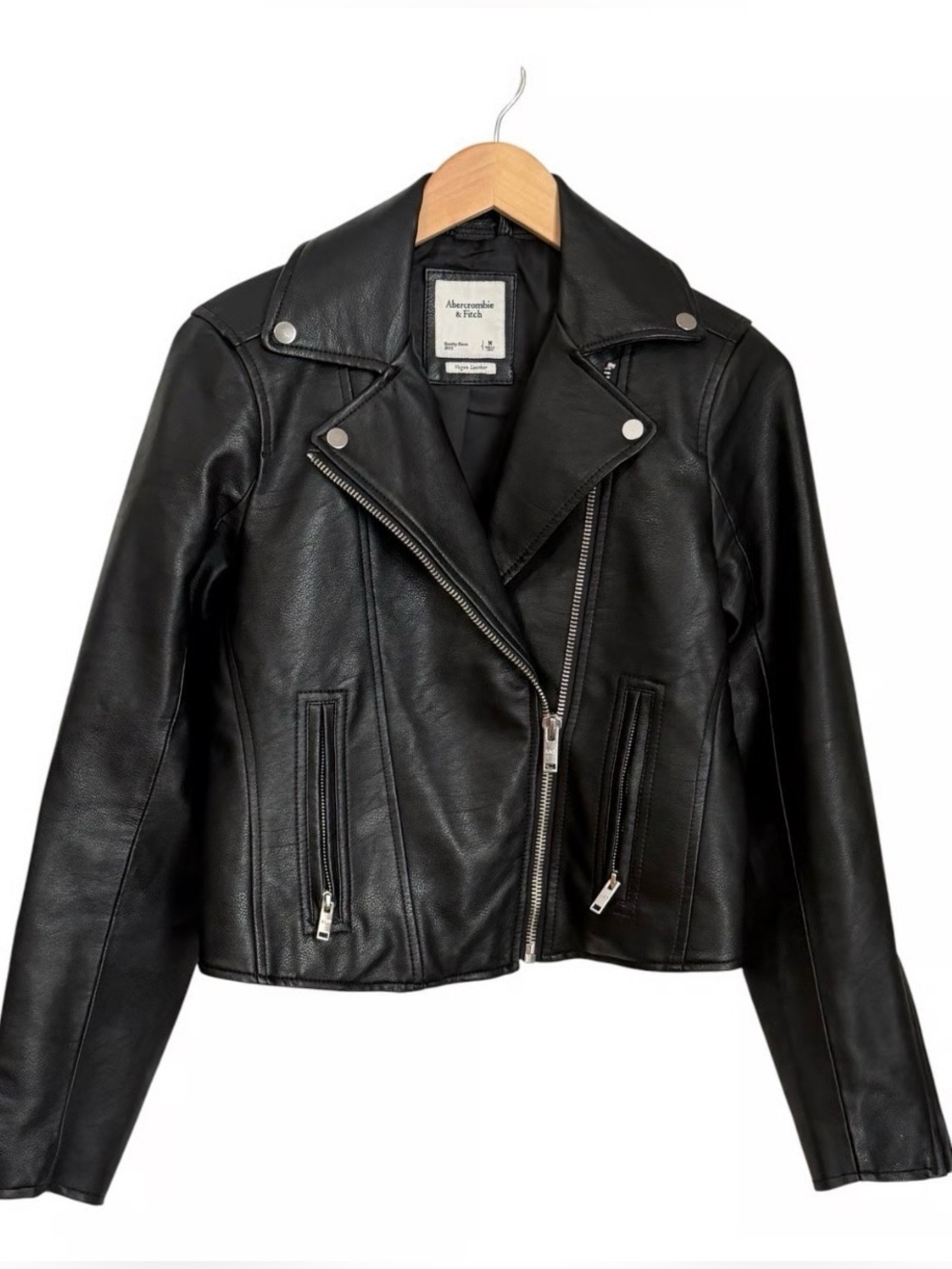 Abercrombie & Fitch Vegan Leather Moto Jacket